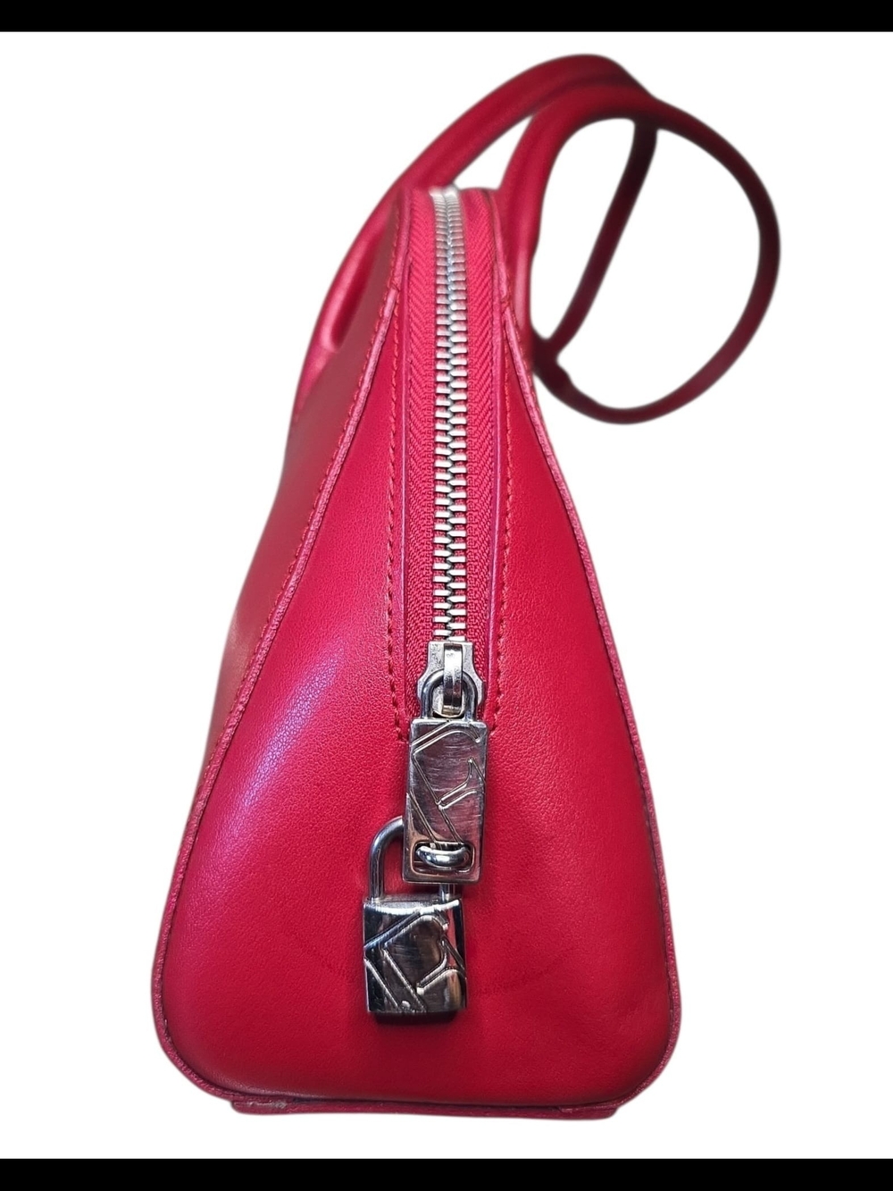 red leather Furla bowling/shoulder bag.size 2. - Picture 3 of 12
